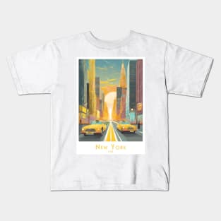 Sunset Drive in New York Kids T-Shirt